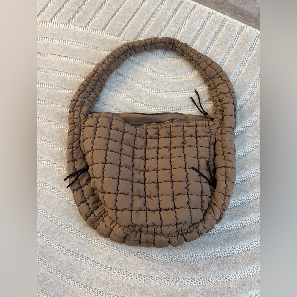 Brown Quilted Women's Bag